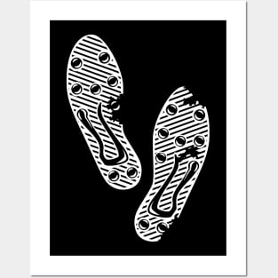 Soccer Cleat Footprints Posters and Art